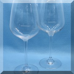 G23. Set of 2 crystal wine goblets 9”h - $6 